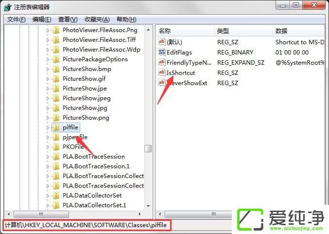 如何去掉w7系统快捷方式图标小箭头?