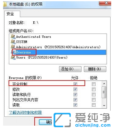 win7纯净版系统解除everyone权限技巧