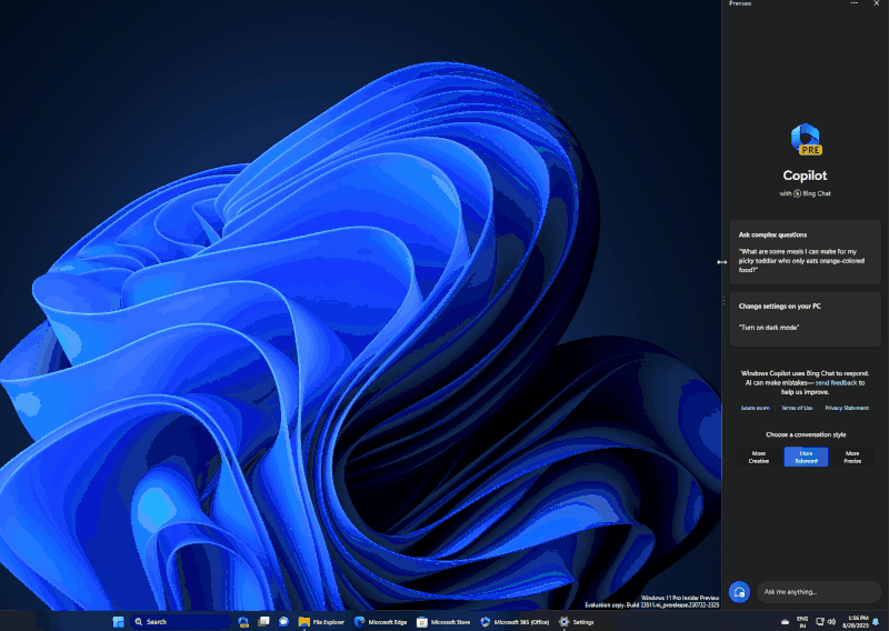 Win11ϵͳ AI �������û��ɵ��� Copilot ������ߴ�