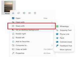 Win11 Beta 22635.4367 Ԥ���淢�����Ҽ��ļ���ֱ�ӷ�����Ӧ��