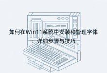 如何在Win11系统中安装和管理字体:详细步骤与技巧